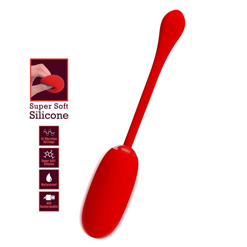 PRETTYLOVE - JULIUS HUEVO VIBRADOR ROJO