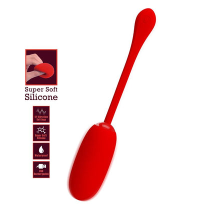 PRETTYLOVE - JULIUS HUEVO VIBRADOR ROJO