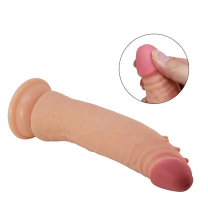 PRETTYLOVE - KABLE DILDO CON PIEL DESLIZANTE RETRACTIL 8.3
