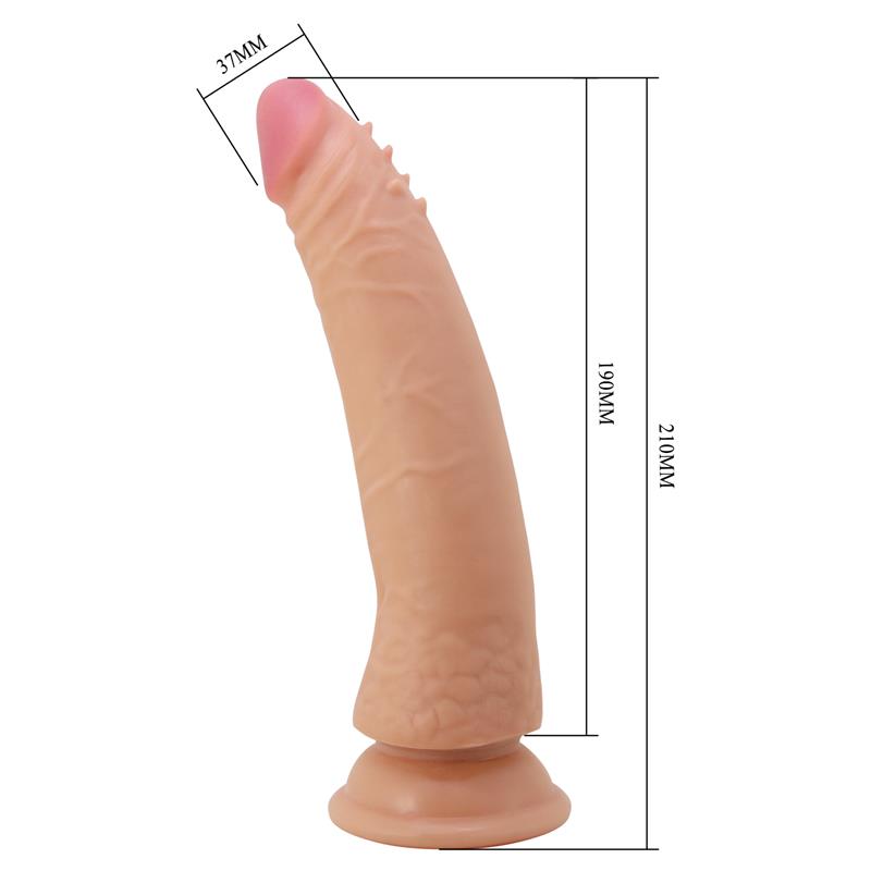 PRETTYLOVE - KABLE DILDO CON PIEL DESLIZANTE RETRACTIL 8.3