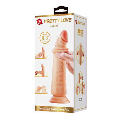 PRETTYLOVE - KABLE DILDO CON PIEL DESLIZANTE RETRACTIL 8.3