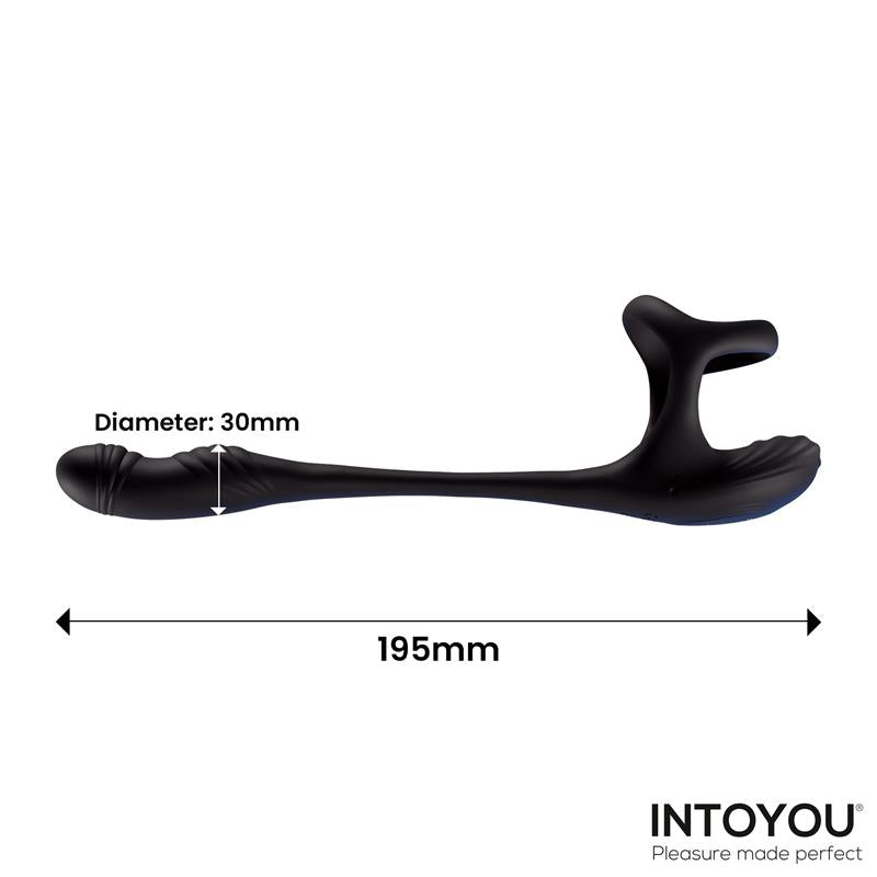 INTOYOU - KAMBER PLUG ANAL VIBRACIÓN Y WAVING 360º Y ESTIMULADOR TESTÍCULOS