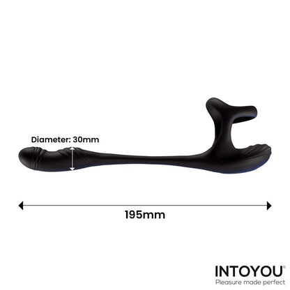 INTOYOU - KAMBER PLUG ANAL VIBRACIÓN Y WAVING 360º Y ESTIMULADOR TESTÍCULOS