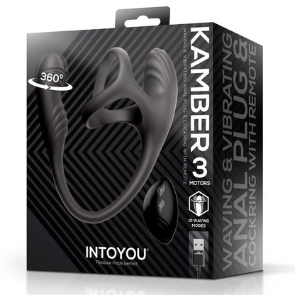 INTOYOU - KAMBER PLUG ANAL VIBRACIÓN Y WAVING 360º Y ESTIMULADOR TESTÍCULOS