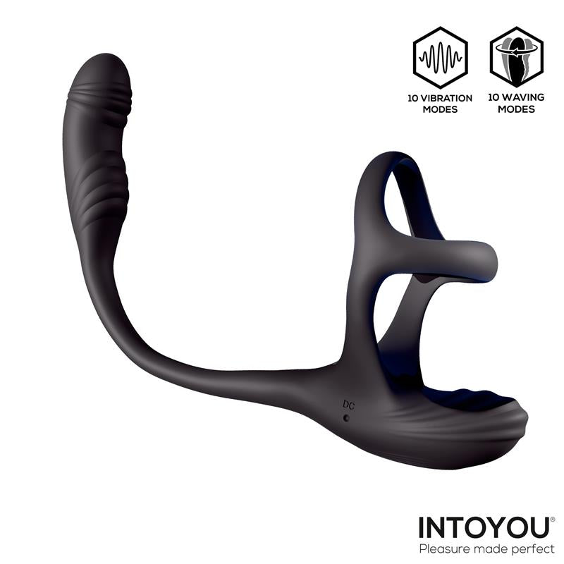 INTOYOU - KAMBER PLUG ANAL VIBRACIÓN Y WAVING 360º Y ESTIMULADOR TESTÍCULOS