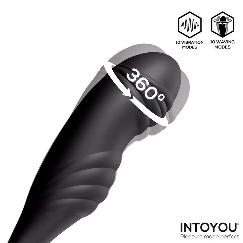 INTOYOU - KAMBER PLUG ANAL VIBRACIÓN Y WAVING 360º Y ESTIMULADOR TESTÍCULOS