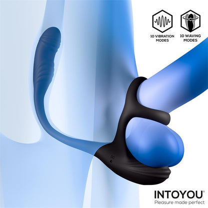 INTOYOU - KAMBER PLUG ANAL VIBRACIÓN Y WAVING 360º Y ESTIMULADOR TESTÍCULOS
