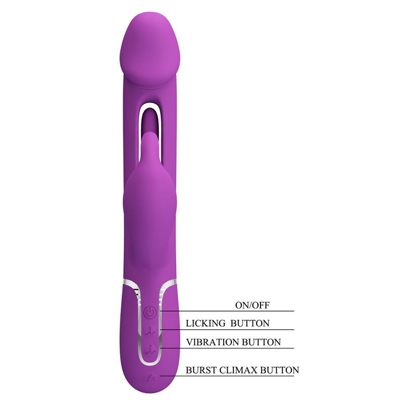 PRETTYLOVE - KAMPAS VIBRADOR CON LENGUA LILA