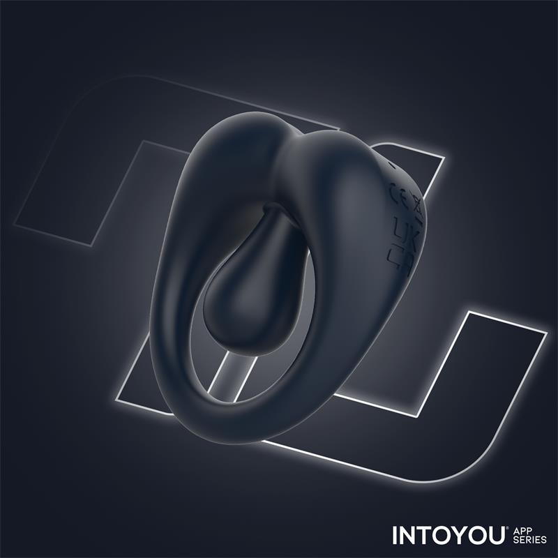 INTOYOU APP SERIES - KENNY ANILLO VIBRADOR CON ESTIMULADOR DE CLÍTORIS Y APP AZUL NOCHE