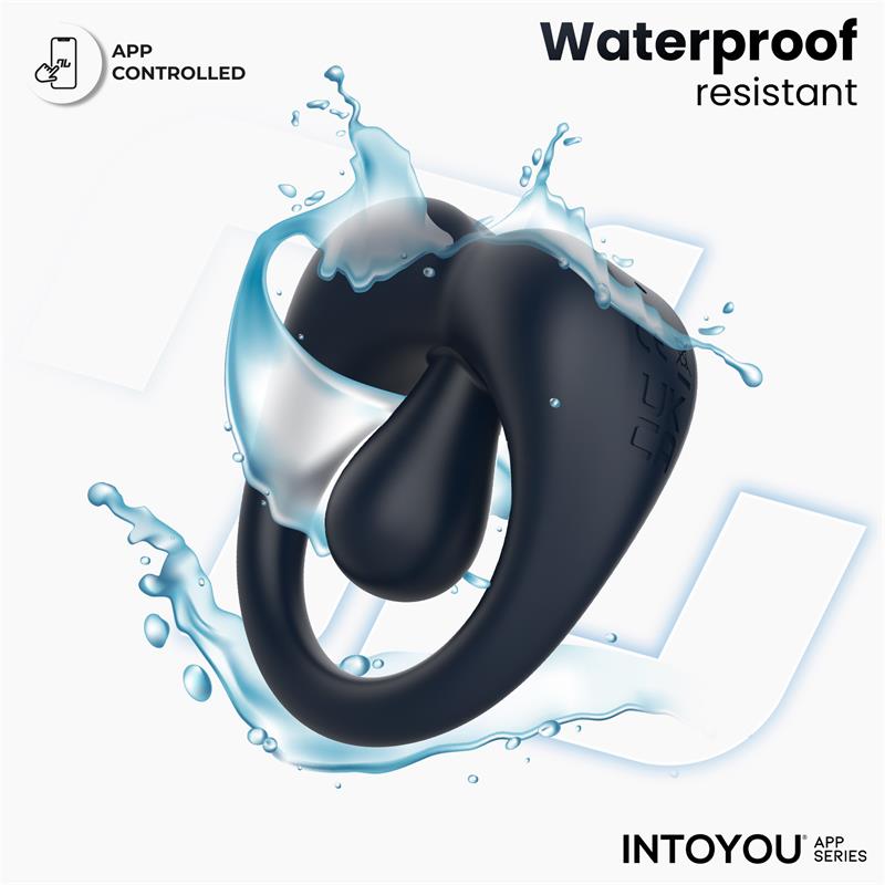 INTOYOU APP SERIES - KENNY ANILLO VIBRADOR CON ESTIMULADOR DE CLÍTORIS Y APP AZUL NOCHE
