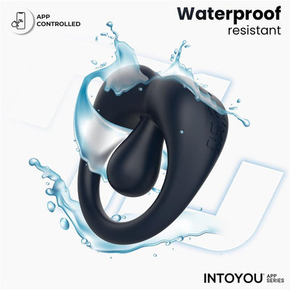 INTOYOU APP SERIES - KENNY ANILLO VIBRADOR CON ESTIMULADOR DE CLÍTORIS Y APP AZUL NOCHE
