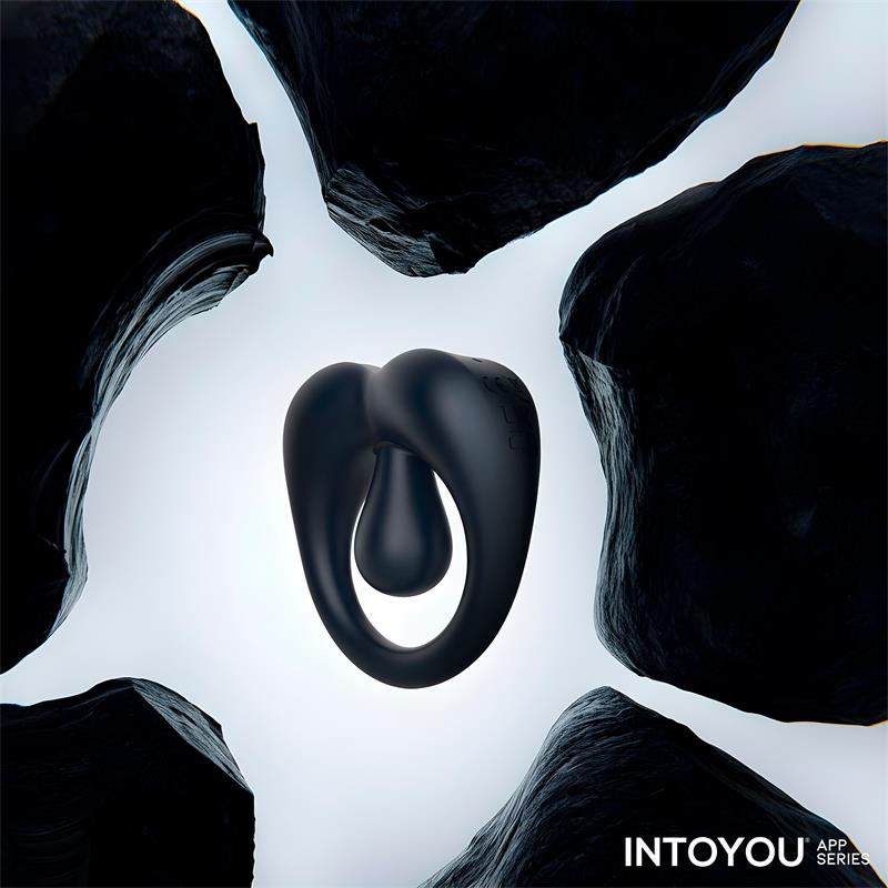 INTOYOU APP SERIES - KENNY ANILLO VIBRADOR CON ESTIMULADOR DE CLÍTORIS Y APP AZUL NOCHE