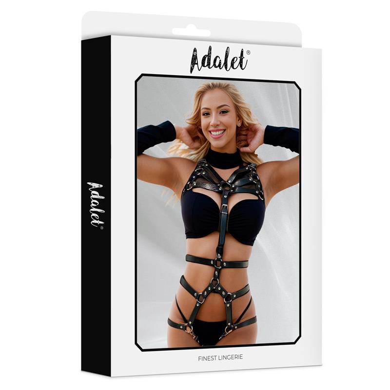 ADALET LINGERIE - KIANNA TEDDY TIPO ARNÉS CUERO VEGANO TALLA ÚNICA