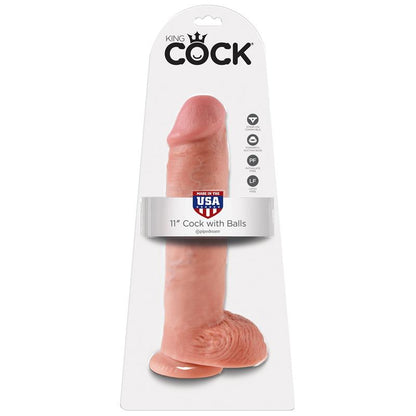 KING COCK - KING COCK PENE CON TESTÍCULOS DE 11 - COLOR NATURAL
