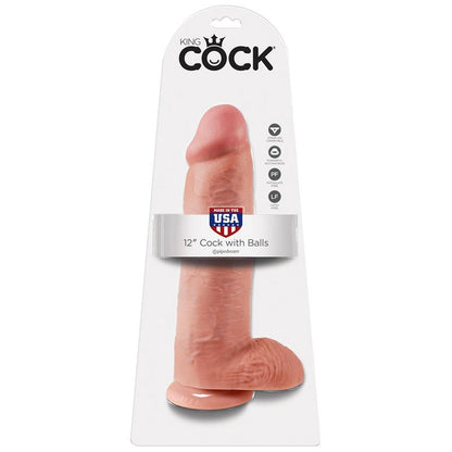 KING COCK - KING COCK PENE CON TESTÍCULOS DE 12 - COLOR NATURAL