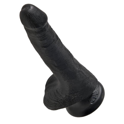 KING COCK - KING COCK PENE CON TESTÍCULOS DE 6 - COLOR NEGRO