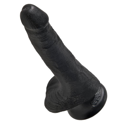 KING COCK - KING COCK PENE CON TESTÍCULOS DE 6 - COLOR NEGRO