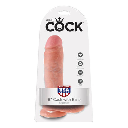 KING COCK - KING COCK PENE CON TESTÍCULOS DE 8 - COLOR NATURAL