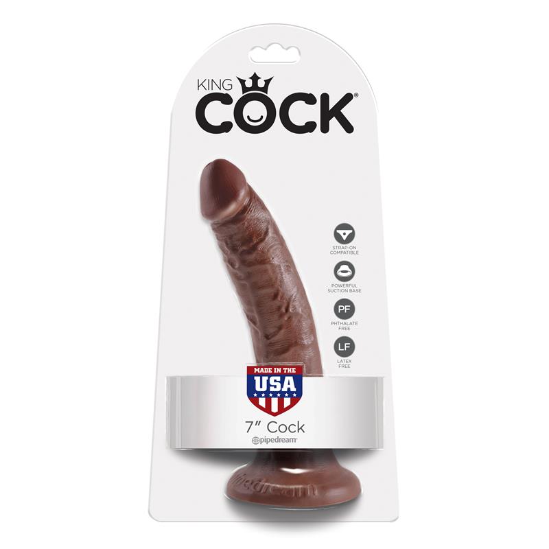 KING COCK - KING COCK PENE DE 17,78 CM - COLOR MARRÓN