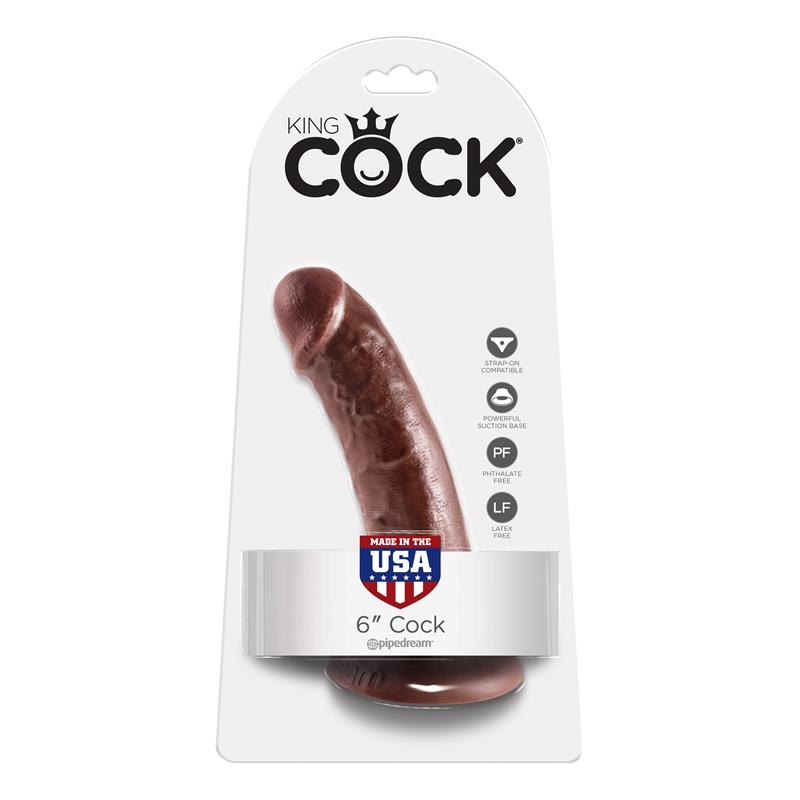 KING COCK - KING COCK PENE DE 6 - COLOR MARRÓN