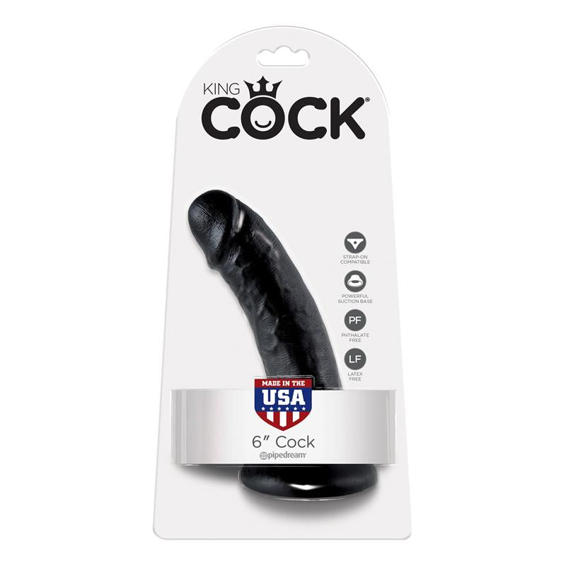 KING COCK - KING COCK PENE DE 6 - COLOR NEGRO