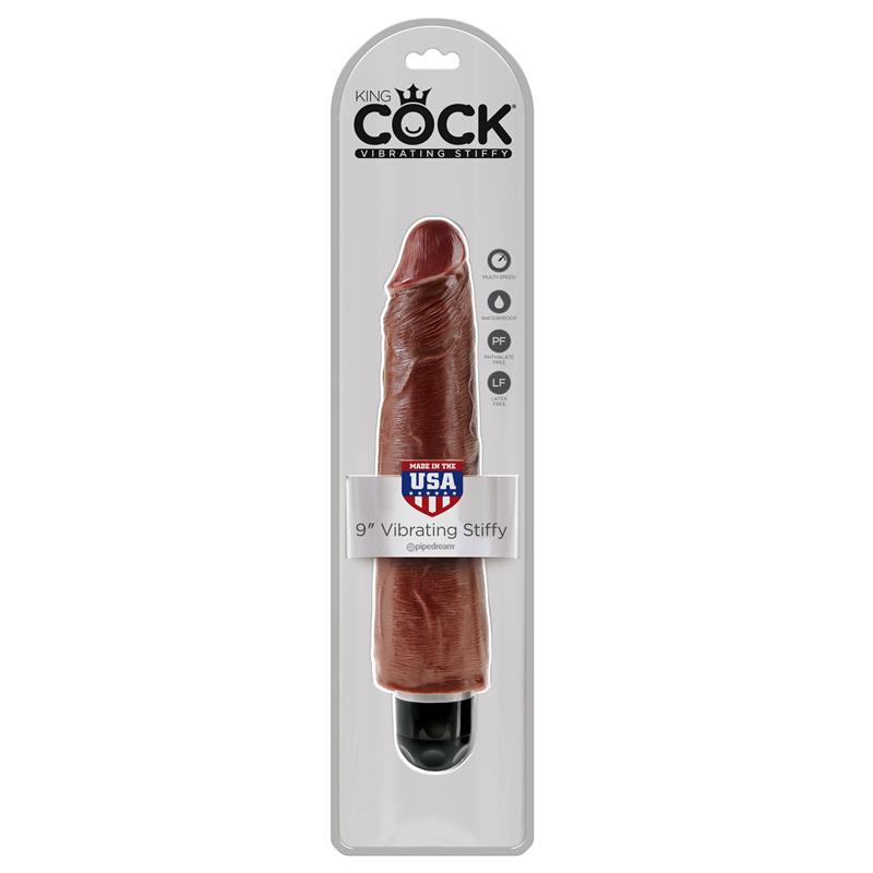 KING COCK - KING COCK VIBRADOR STIFFY 9 - COLOR MARRÓN