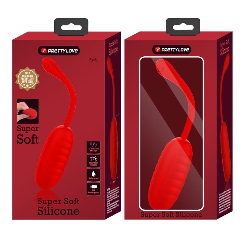 PRETTYLOVE - KIRK HUEVO VIBRADOR ROJO