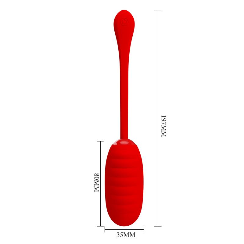 PRETTYLOVE - KIRK HUEVO VIBRADOR ROJO