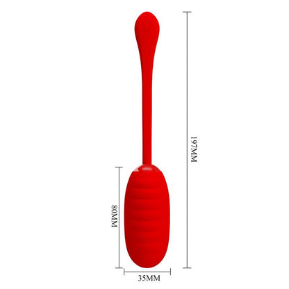 PRETTYLOVE - KIRK HUEVO VIBRADOR ROJO
