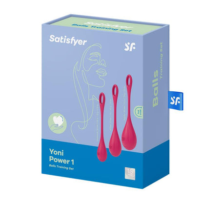 SATISFYER - KIT 3 BOLAS SUELO PÉLVICO YONI POWER 1 ROJO