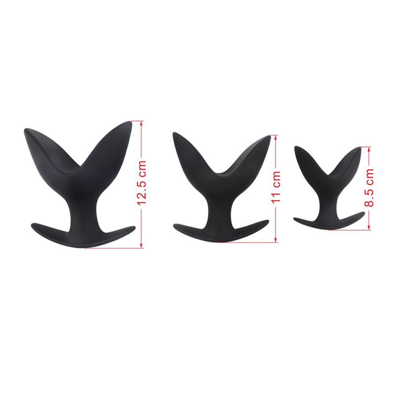 CHISA - KIT 3 PLUG GAPING ANCHOR SILICONE PRETO