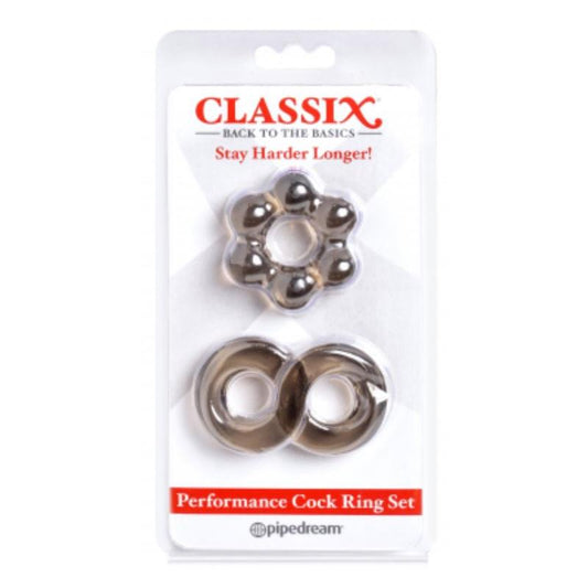 CLASSIX - KIT ANILLOS PARA EL PENE NEGRO