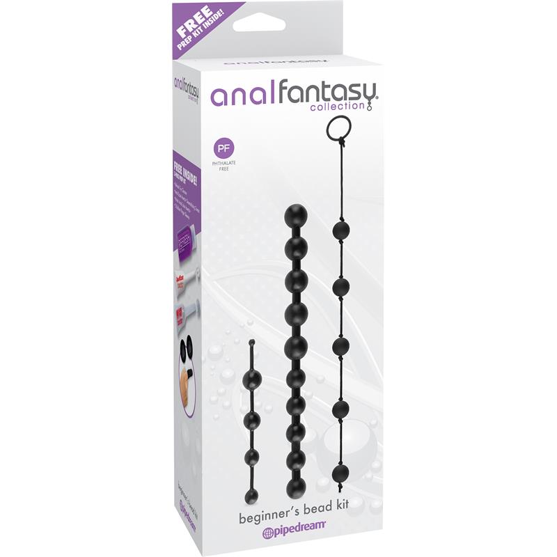 ANAL FANTASY COLLECT. - KIT BOLAS ANALES PARA PRINCIPIANTES NEGRO