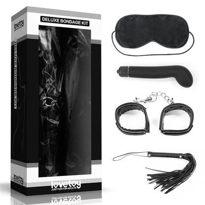 LOVETOY - KIT BONDAGE DELUXE CON VIBRADOR NEGRO