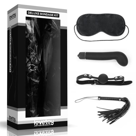 LOVETOY - KIT BONDAGE DELUXE CON VIBRADOR NEGRO