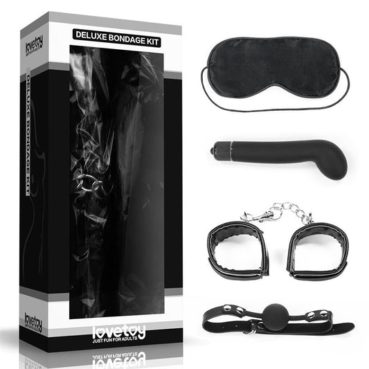 LOVETOY - KIT BONDAGE DELUXE CON VIBRADOR NEGRO