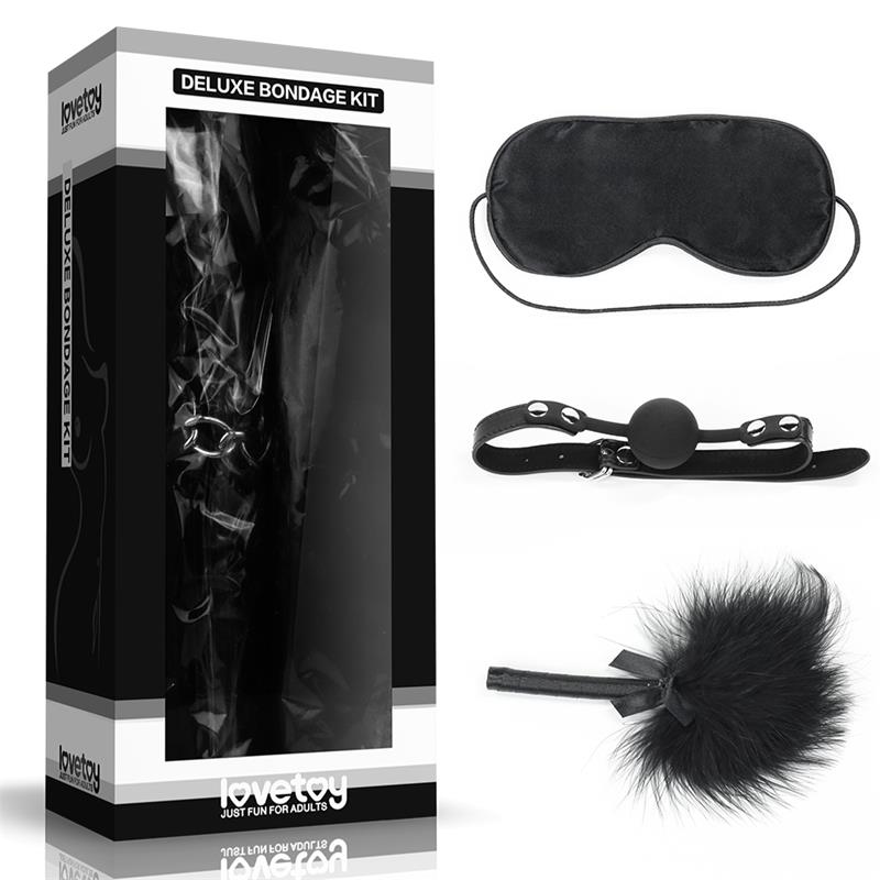 LOVETOY - KIT BONDAGE DELUXE NEGRO