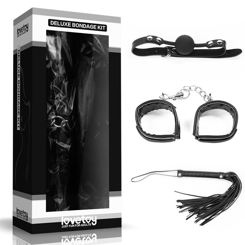 LOVETOY - KIT BONDAGE DELUXE NEGRO