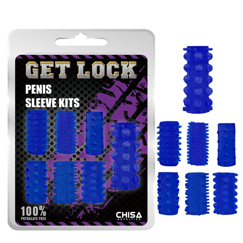CHISA - KIT DE FUNDAS PARA EL PENE AZUL