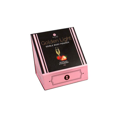 SECRET PLAY - KIT POLVOS 100% COMESTIBLES Y PLUMERO FRESAS CON CAVA