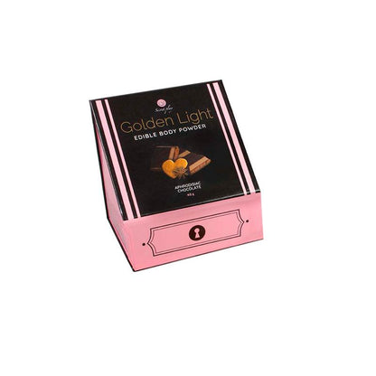 SECRET PLAY - KIT POLVOS 100% COMESTIBLES Y PLUMERO SABOR CHOCOLATE, CANELA Y JENGIBRE