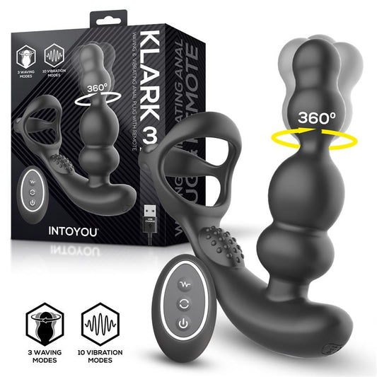 INTOYOU - KLARK PLUG ANAL OSCILANTE CON VIBRACIÓN Y CONTROL REMOTO