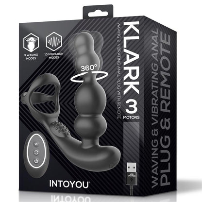 INTOYOU - KLARK PLUG ANAL OSCILANTE CON VIBRACIÓN Y CONTROL REMOTO