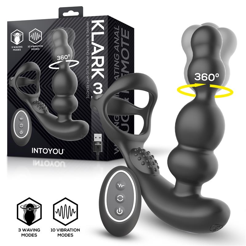 INTOYOU - KLARK PLUG ANAL OSCILANTE CON VIBRACIÓN Y CONTROL REMOTO