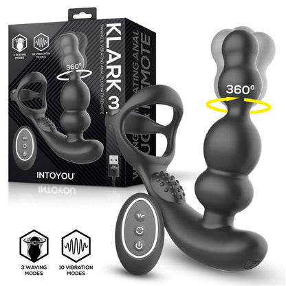 INTOYOU - KLARK PLUG ANAL OSCILANTE CON VIBRACIÓN Y CONTROL REMOTO
