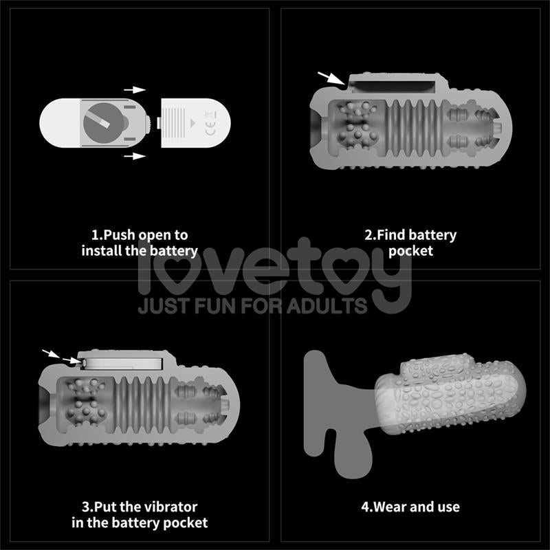 LOVETOY - KNIGHTS RING FUNDA PARA EL PENE Y ESTIMULADOR DRIP