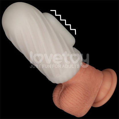 LOVETOY - KNIGHTS RING FUNDA PARA EL PENE Y ESTIMULADOR SPIRAL