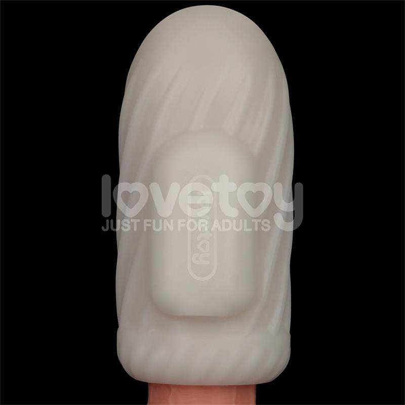 LOVETOY - KNIGHTS RING FUNDA PARA EL PENE Y ESTIMULADOR SPIRAL