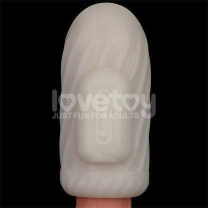 LOVETOY - KNIGHTS RING FUNDA PARA EL PENE Y ESTIMULADOR SPIRAL