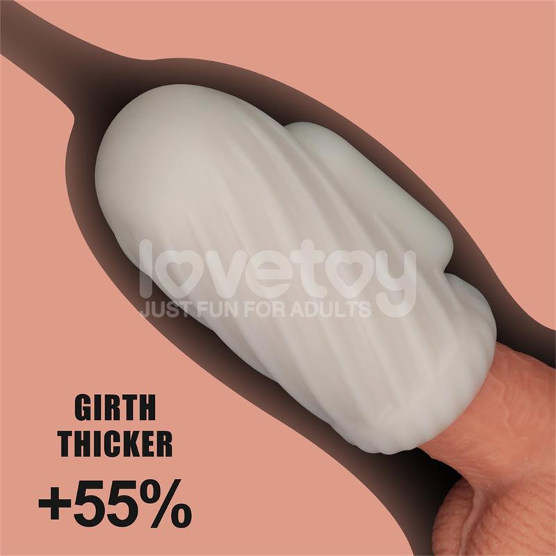 LOVETOY - KNIGHTS RING FUNDA PARA EL PENE Y ESTIMULADOR SPIRAL
